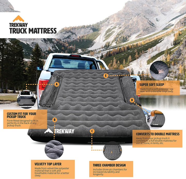 Truck Bed Inflatable Air Mattress | Converts to Full Double