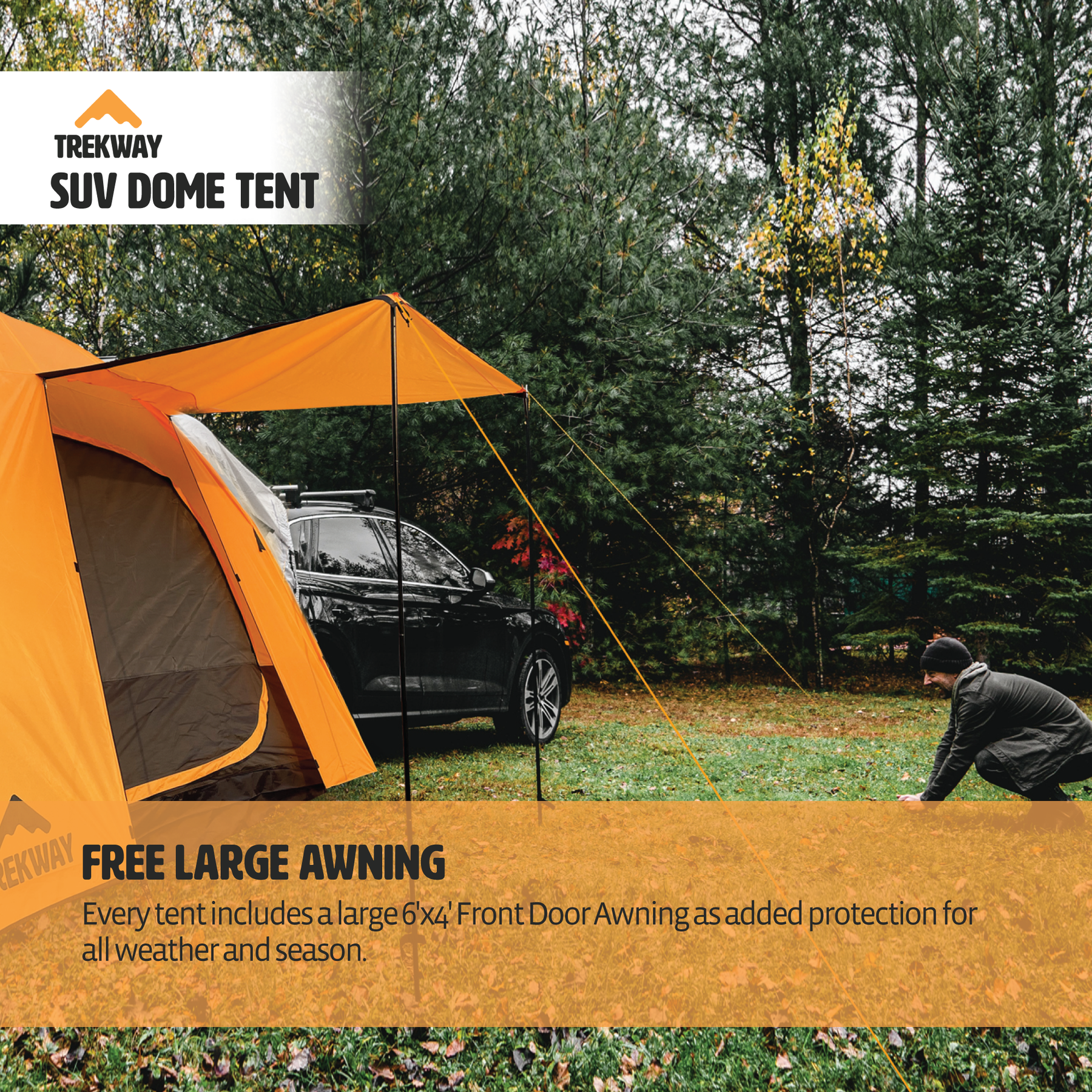Trekway SUV Dome Tent for Subaru Outback/Forester, Rav4