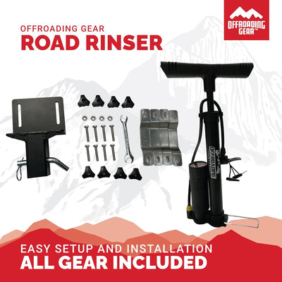 Road Rinser™ 14 Liter Pressurized Water Tank & Shower, Roof Rack or Hitch Mounted | Camping | Overland