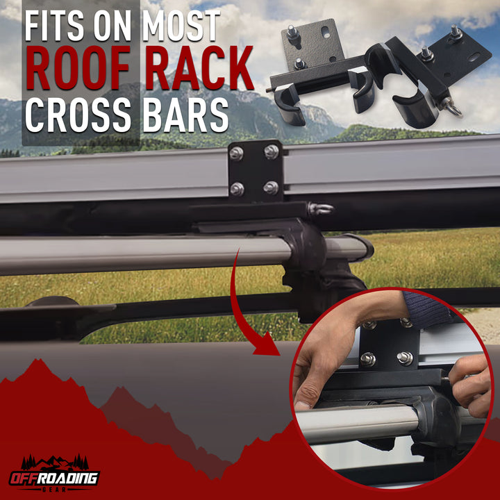 Offroading Gear Universal Roof Rack Mounting Brackets for LED Light Bars & Awnings for SUVs, Cars & Vans