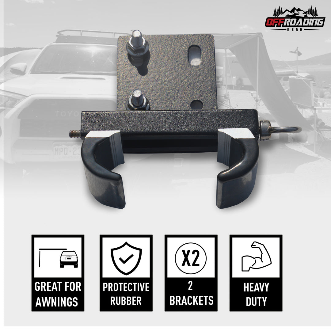 Offroading Gear Universal Roof Rack Mounting Brackets for LED Light Bars & Awnings for SUVs, Cars & Vans